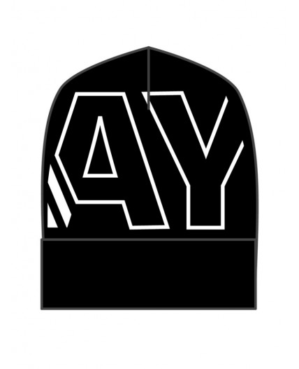 Шапка трикотажная для девочек черный,белый