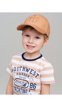 Кепка текстильная для мальчиков бежевый