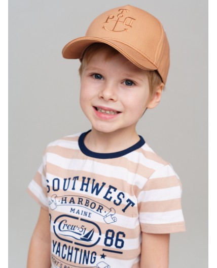 Кепка текстильная для мальчиков бежевый