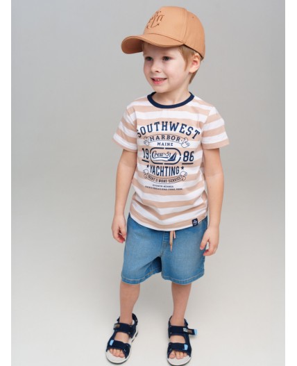 Кепка текстильная для мальчиков бежевый