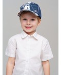 Кепка текстильная для мальчиков тёмно-синий,белый,бежевый