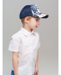 Кепка текстильная для мальчиков тёмно-синий,белый,бежевый