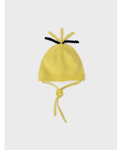 Шапка детская трикотажная для девочек жёлтый