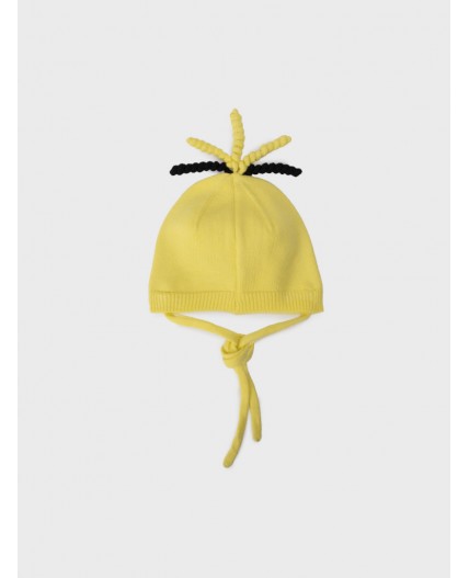 Шапка детская трикотажная для девочек жёлтый