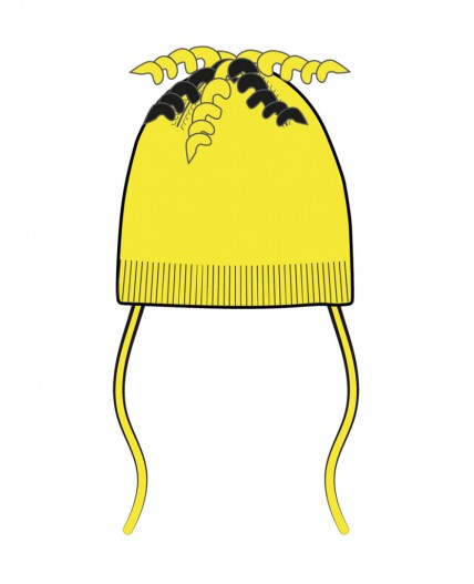 Шапка детская трикотажная для девочек жёлтый
