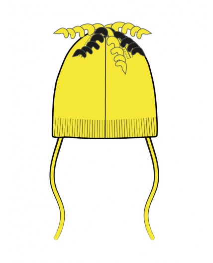 Шапка детская трикотажная для девочек жёлтый