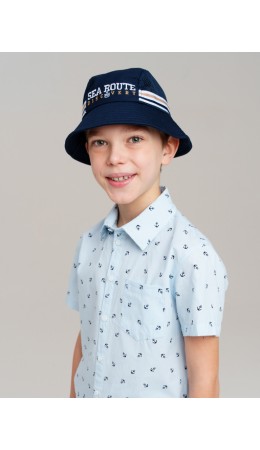 Панама текстильная для мальчиков тёмно-синий