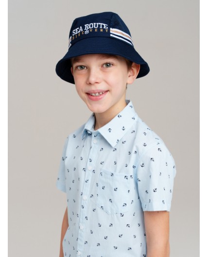Панама текстильная для мальчиков тёмно-синий