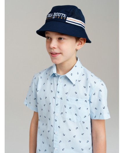 Панама текстильная для мальчиков тёмно-синий