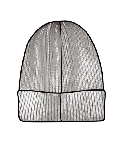 Шапка детская трикотажная для девочек серебряный