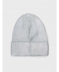 Шапка трикотажная для девочек серебряный