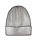 Шапка трикотажная для девочек серебряный