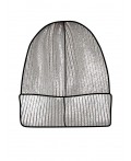 Шапка трикотажная для девочек серебряный