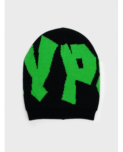Шапка трикотажная для мальчиков черный,зеленый