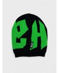 Шапка трикотажная для мальчиков черный,зеленый