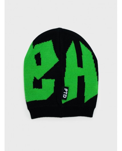 Шапка трикотажная для мальчиков черный,зеленый