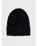 Шапка трикотажная для девочек черный