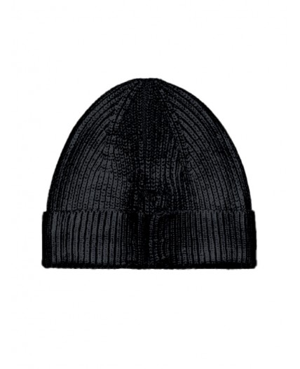 Шапка трикотажная для девочек черный