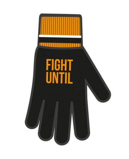 Перчатки трикотажные для мальчиков черный,оранжевый