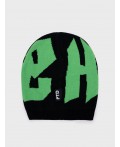 Шапка трикотажная для мальчиков черный,зеленый
