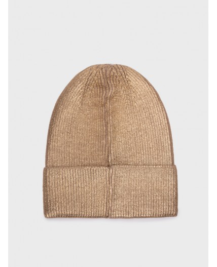 Шапка трикотажная для девочек бежевый