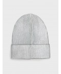 Шапка трикотажная для девочек серебряный