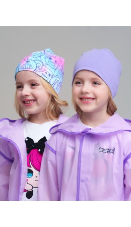 Шапка трикотажная для девочек, 2 шт в комплекте разноцветный