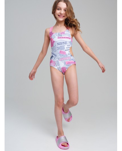 Купальник трикотажный для девочек разноцветный