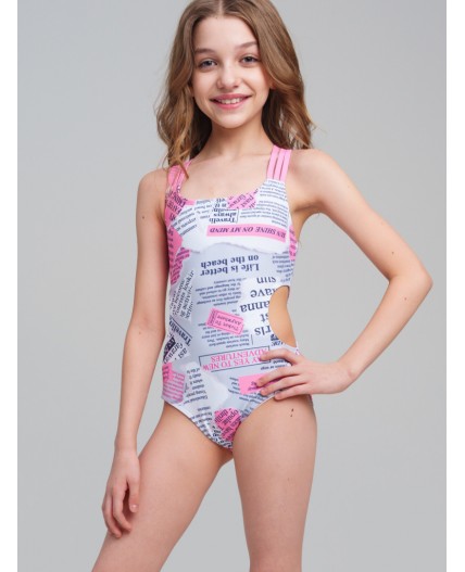 Купальник трикотажный для девочек разноцветный