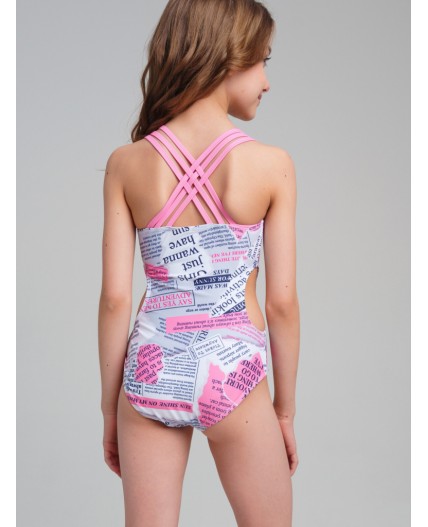 Купальник трикотажный для девочек разноцветный