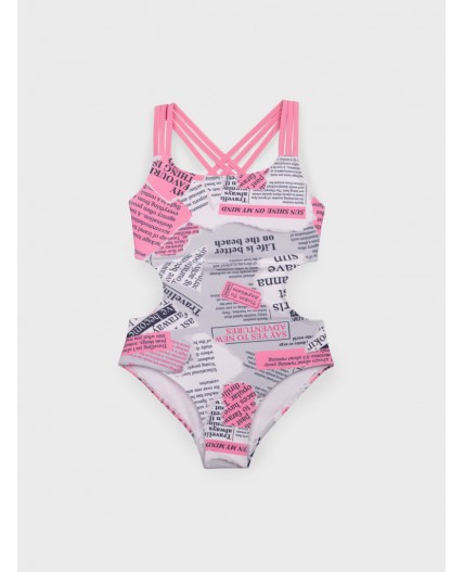 Купальник трикотажный для девочек разноцветный