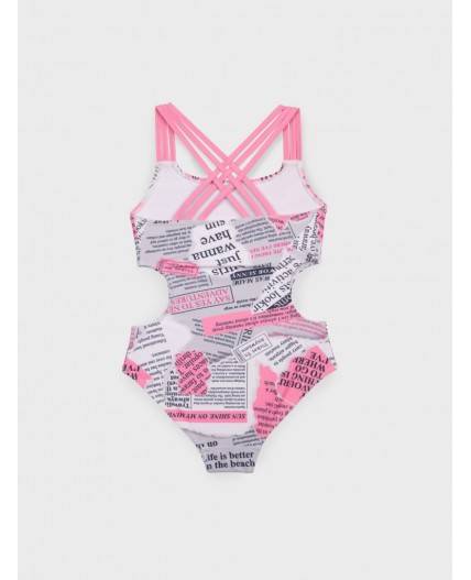 Купальник трикотажный для девочек разноцветный