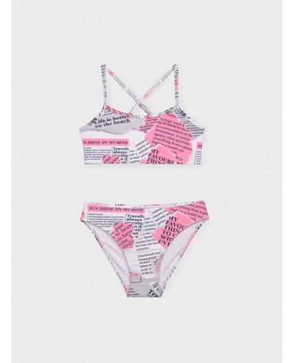 Купальный костюм трикотажный для девочек разноцветный