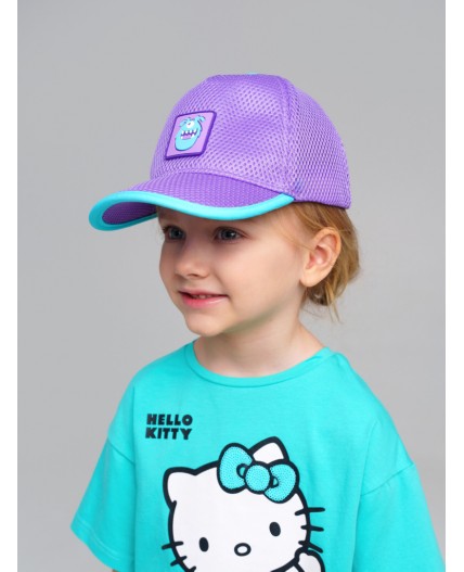 Кепка текстильная для девочек сиреневый