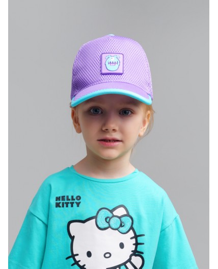 Кепка текстильная для девочек сиреневый