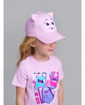 Кепка текстильная для девочек светло-розовый