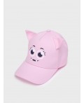 Кепка текстильная для девочек светло-розовый
