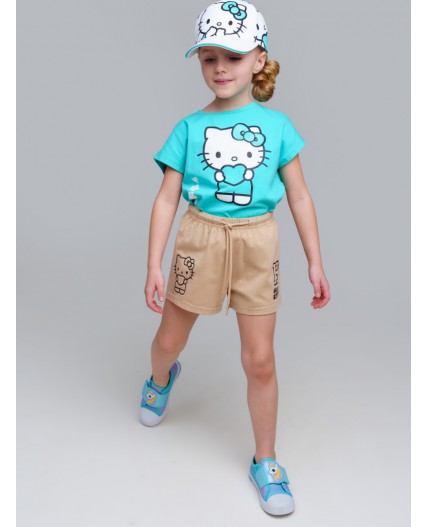 Кепка текстильная для девочек белый,голубой,черный