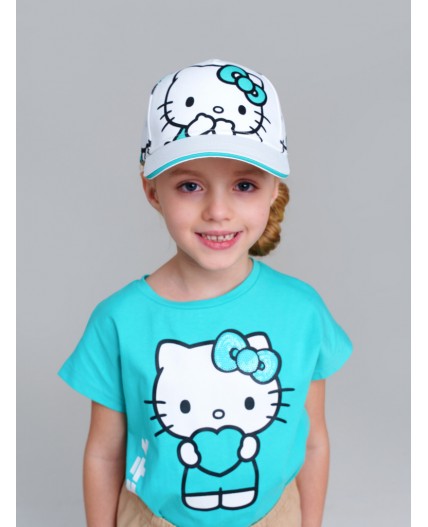 Кепка текстильная для девочек белый,голубой,черный