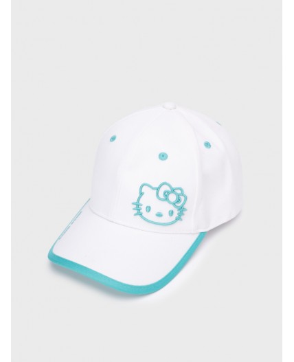 Кепка текстильная для девочек белый,голубой