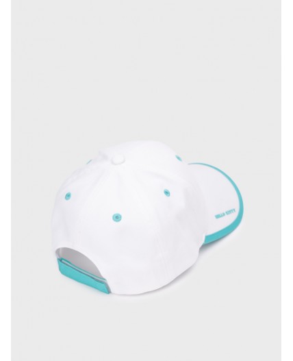 Кепка текстильная для девочек белый,голубой
