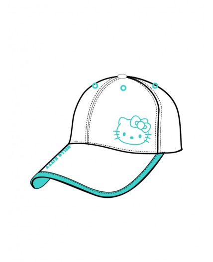 Кепка текстильная для девочек белый,голубой