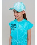 Кепка текстильная для девочек голубой