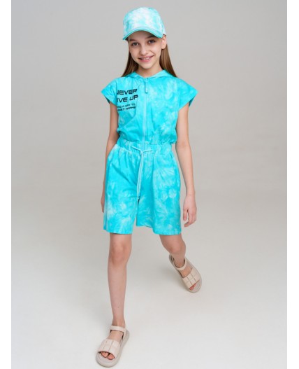 Кепка текстильная для девочек голубой