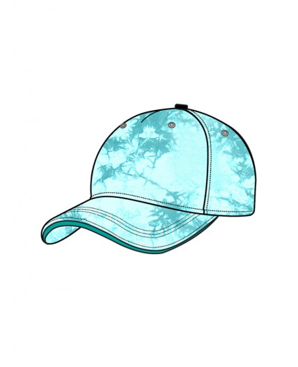 Кепка текстильная для девочек голубой