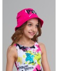 Панама текстильная для девочек фуксия