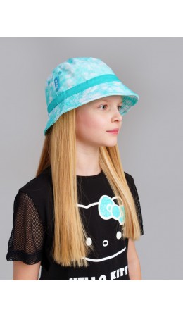 Панама текстильная для девочек голубой