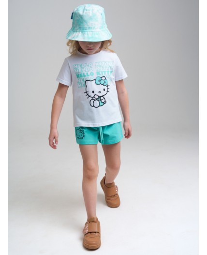 Панама текстильная для девочек голубой