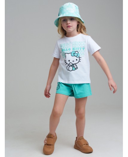 Панама текстильная для девочек голубой