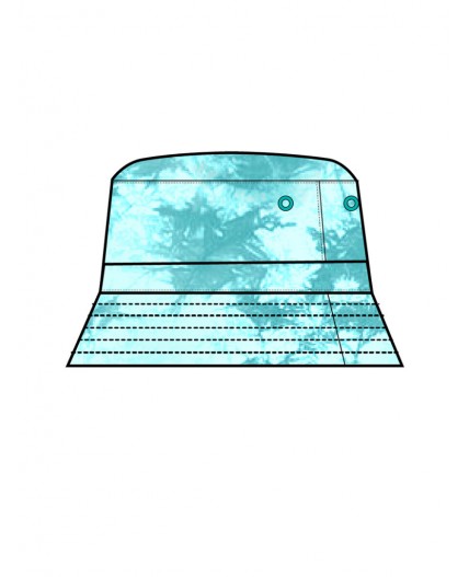 Панама текстильная для девочек голубой